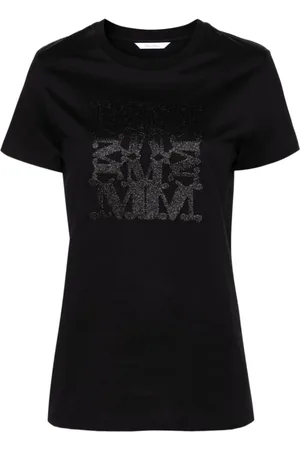 Max Mara Dames, Tops, Zwart, Maat: S Katoen
