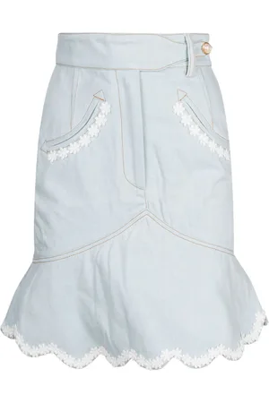 Casablanca Dames, Rokken, Blauw, Maat: XS Denim