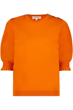 Fabienne Chapot Dames, Truien, Oranje, Maat: XS Viscose