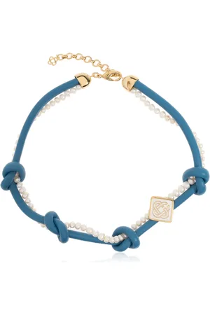 Casablanca Unisex, Accessoires, Blauw, Maat: ONE Size Leer