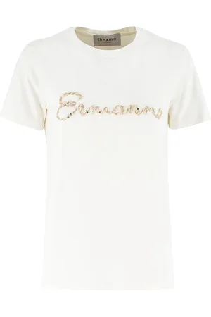 ERMANNO SCERVINO Dames, Tops, Wit, Maat: S Katoen