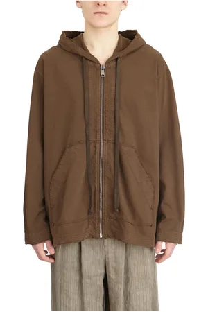 UMA WANG Heren, Sweatshirts & Hoodies, Bruin, Maat: M Katoen