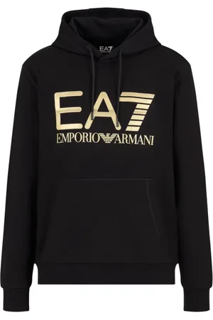 EA7 Heren, Sweatshirts & Hoodies, Zwart, Maat: M Katoen
