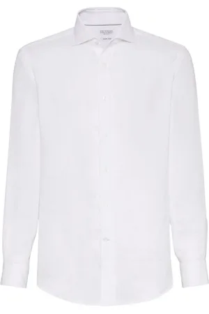 Brunello Cucinelli Heren, Overhemden, Wit, Maat: 2XL
