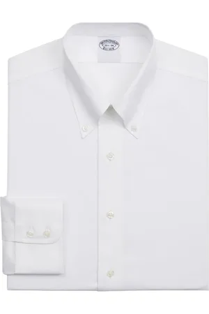 Brooks Brothers Heren, Overhemden, Wit, Maat: 4XL Katoen