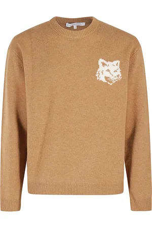 Maison Kitsuné Heren, Truien, Bruin, Maat: L Wol