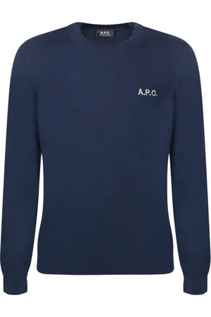 A.P.C. Heren, Truien, Blauw, Maat: S Katoen