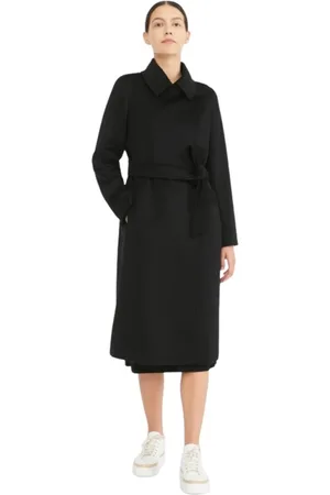 Max Mara Dames, Mantels, Zwart, Maat: XL Wol