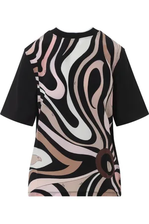 Emilio Pucci Dames, Tops, Veelkleurig, Maat: S Katoen