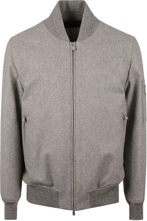 Brunello Cucinelli Heren, Jassen, Grijs, Maat: L Wol