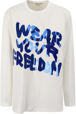 Comme des Garçons Dames, Tops, Wit, Maat: M Poliester