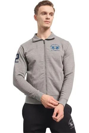 La Martina Heren, Sweatshirts & Hoodies, Grijs, Maat: S Katoen