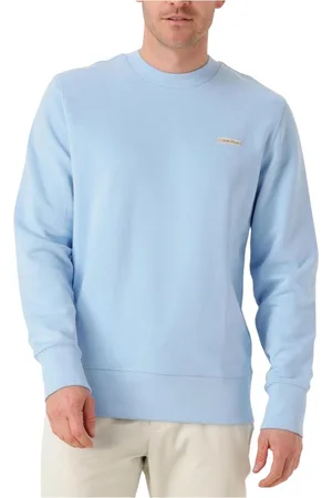 Calvin Klein Heren, Sweatshirts & Hoodies, Blauw, Maat: XL Katoen