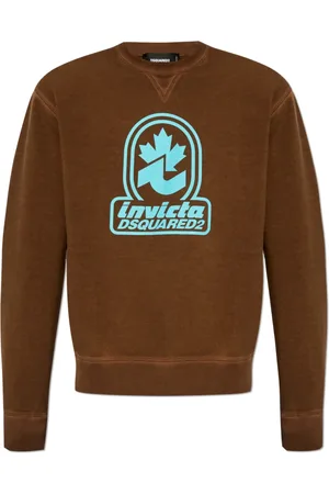 Dsquared2 Heren, Sweatshirts & Hoodies, Bruin, Maat: XL Katoen