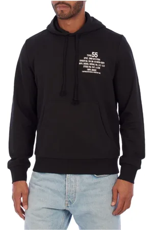Diesel Heren, Sweatshirts & Hoodies, Zwart, Maat: M Katoen
