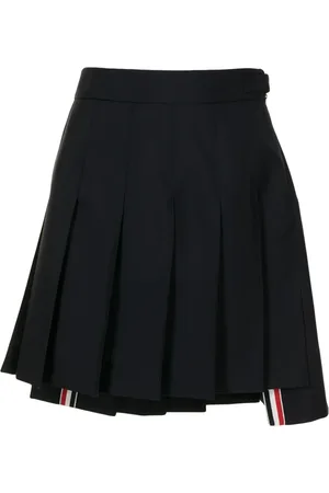 Thom Browne Dames, Rokken, Blauw, Maat: XS Wol