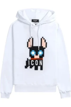Dsquared2 Heren, Sweatshirts & Hoodies, Wit, Maat: M Katoen