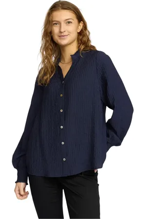 2-Biz Dames, Blouses & Shirts, Blauw, Maat: XL Viscose