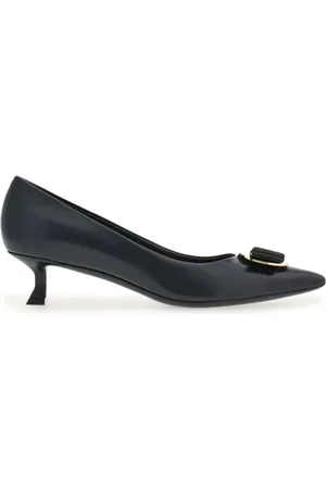 Salvatore Ferragamo Dames, Schoenen, Zwart, Maat: 38 1/2 EU Leer