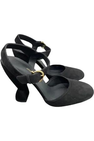 Salvatore Ferragamo Dames, Schoenen, Zwart, Maat: 36 EU Leer