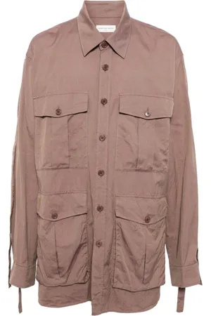 DRIES VAN NOTEN Dames, Blouses & Shirts, Bruin, Maat: M Katoen