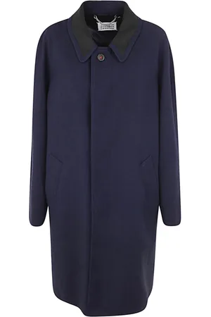Maison Margiela Dames, Mantels, Blauw, Maat: S Wol