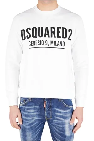 Dsquared2 Heren, Sweatshirts & Hoodies, Wit, Maat: M Katoen