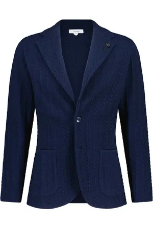 LARDINI Heren, Jassen, Blauw, Maat: 3XL Wol
