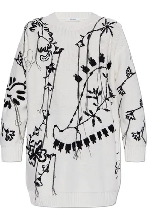 Max Mara Dames, Jurken, Wit, Maat: M Wol