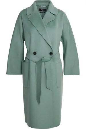Max Mara Dames, Mantels, Groen, Maat: L Wol