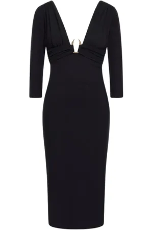 Roberto Cavalli Dames, Jurken, Zwart, Maat: 2XL Viscose