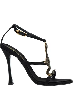 Roberto Cavalli Dames, Schoenen, Zwart, Maat: 39 EU Zijde