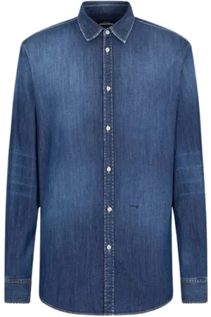 Dsquared2 Heren, Overhemden, Blauw, Maat: XL Denim
