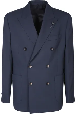 LARDINI Heren, Jassen, Blauw, Maat: L Wol