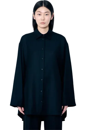 The Row Dames, Blouses & Shirts, Zwart, Maat: M Wol