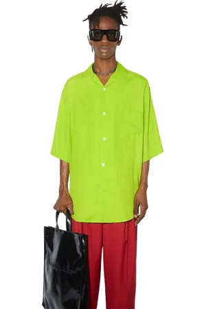 Acne Studios Heren, Overhemden, Groen, Maat: L Poliester