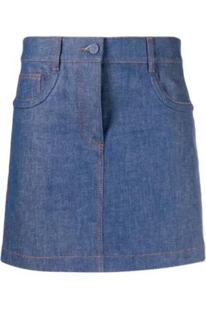 Fendi Dames, Rokken, Blauw, Maat: S Denim
