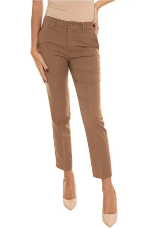 Liu Jo Dames, Broeken, Bruin, Maat: L Viscose