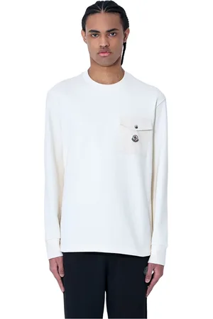 Moncler Heren, Sweatshirts & Hoodies, Wit, Maat: L Katoen