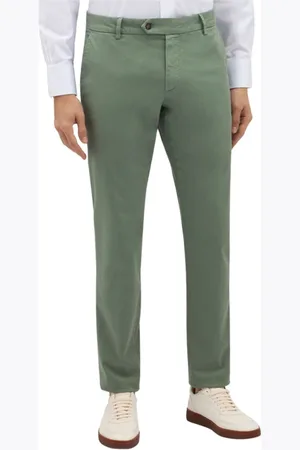 Brooks Brothers Heren, Broeken, Groen, Maat: W33 Katoen