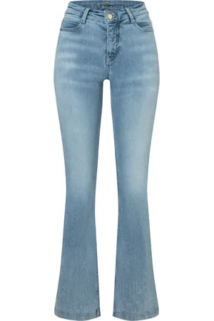 Mac Dames, Jeans, Blauw, Maat: L L32 Katoen