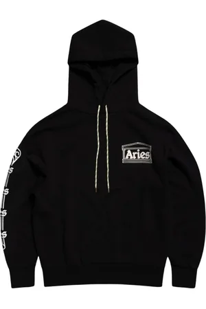 ARIES Heren, Sweatshirts & Hoodies, Zwart, Maat: M Katoen