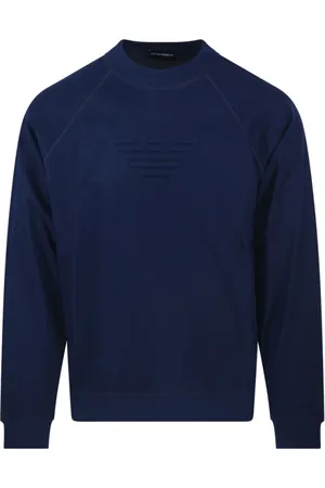 Emporio Armani Heren, Sweatshirts & Hoodies, Blauw, Maat: S Katoen