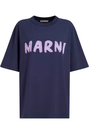 Marni Dames, Tops, Blauw, Maat: S Katoen