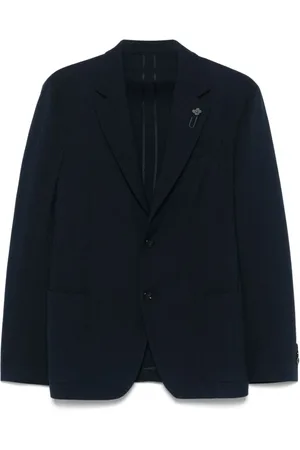 LARDINI Heren, Jassen, Blauw, Maat: XL Wol