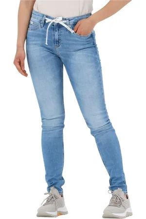 Calvin Klein Dames, Jeans, Blauw, Maat: W26 L32 Katoen