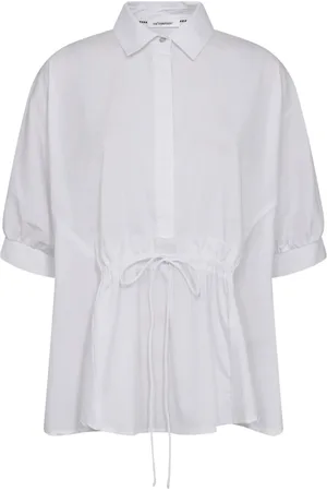 Co`Couture Dames, Blouses & Shirts, Wit, Maat: M Katoen