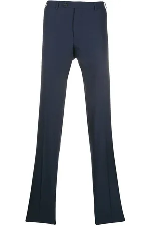 CANALI Heren, Broeken, Blauw, Maat: 3XL Wol