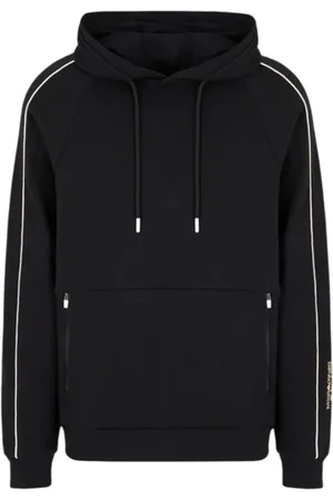 EA7 Heren, Sweatshirts & Hoodies, Zwart, Maat: L Katoen