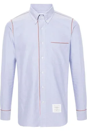 Thom Browne Heren, Overhemden, Blauw, Maat: L Katoen